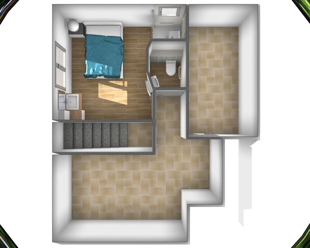 La refonte d'un espace chambre et WC en rez-de-chaussée