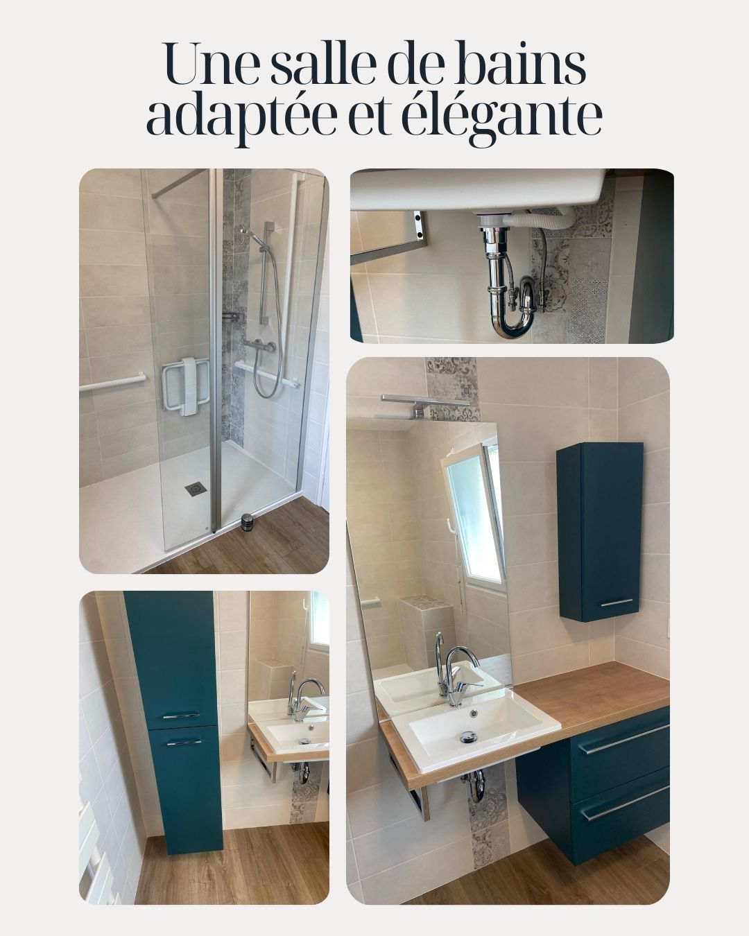 Une salle de bains adaptée et stylée!
